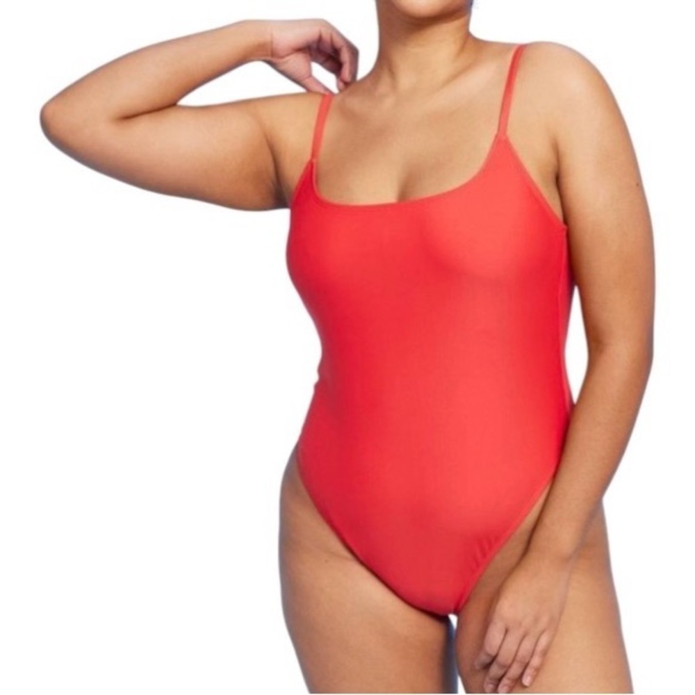 Wild Fable Women's Ultra High Leg Extra Cheeky Scoop Back Small Size 4-6 Red